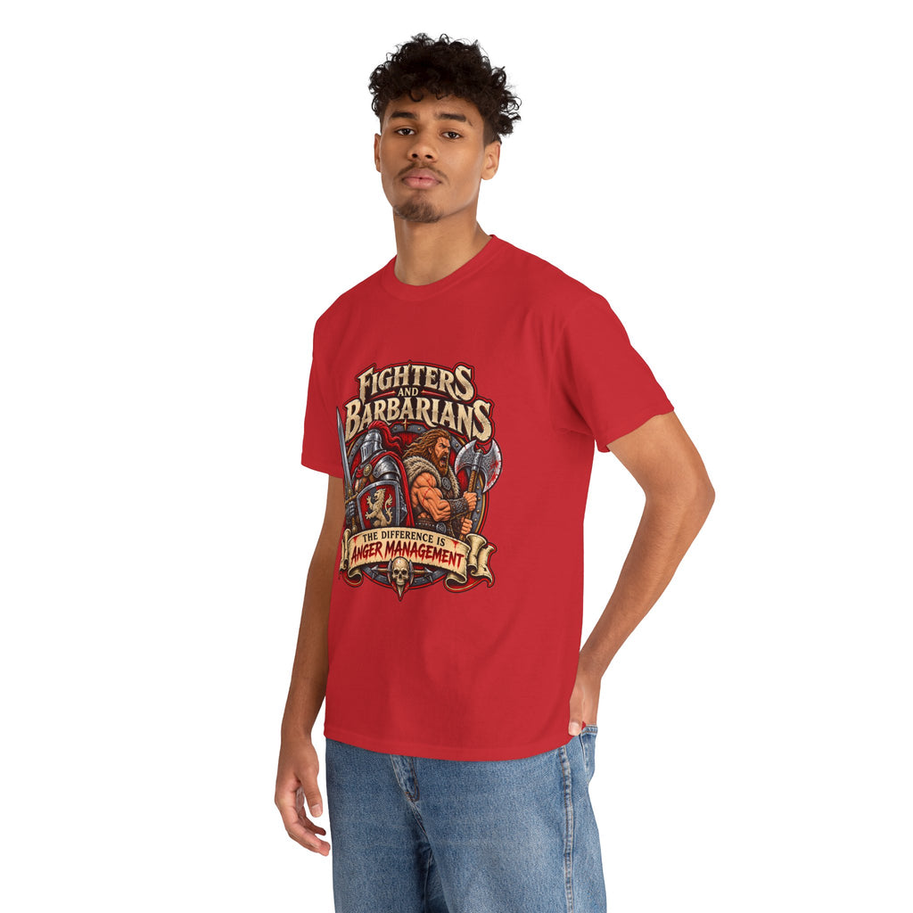Fighters & Barbarians RPG Tee | The Difference Is Anger Management