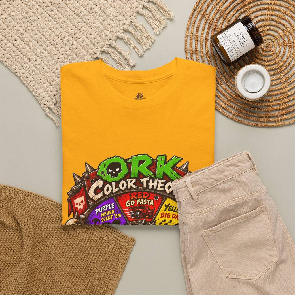 Green-Skin Color Theory T-Shirt – Funny Tabletop Wargaming Tee | Ork Fantasy Sci-Fi Gamer Shirt