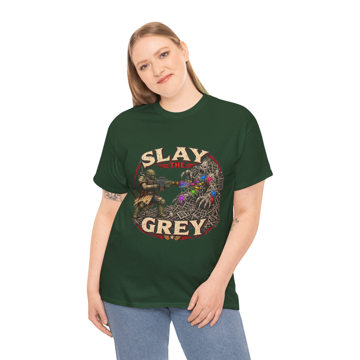 Slay the Grey Sci-Fi Miniature Painting T-Shirt | Hobbyist Tee