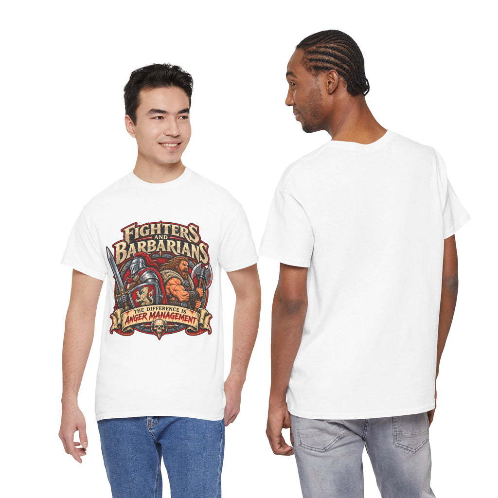 Fighters & Barbarians RPG Tee | The Difference Is Anger Management