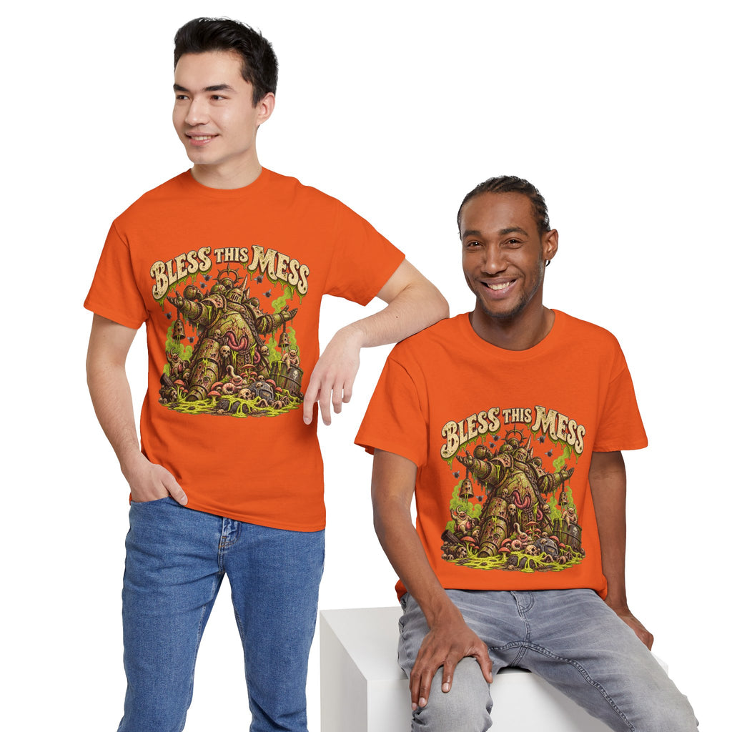 Bless This Mess Grimdark Warrior T-Shirt | Funny Fantasy Wargaming Tee