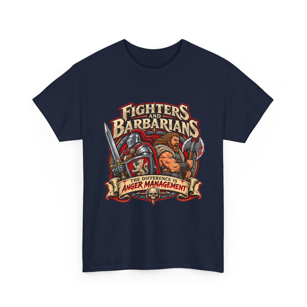 Fighters & Barbarians RPG Tee | The Difference Is Anger Management