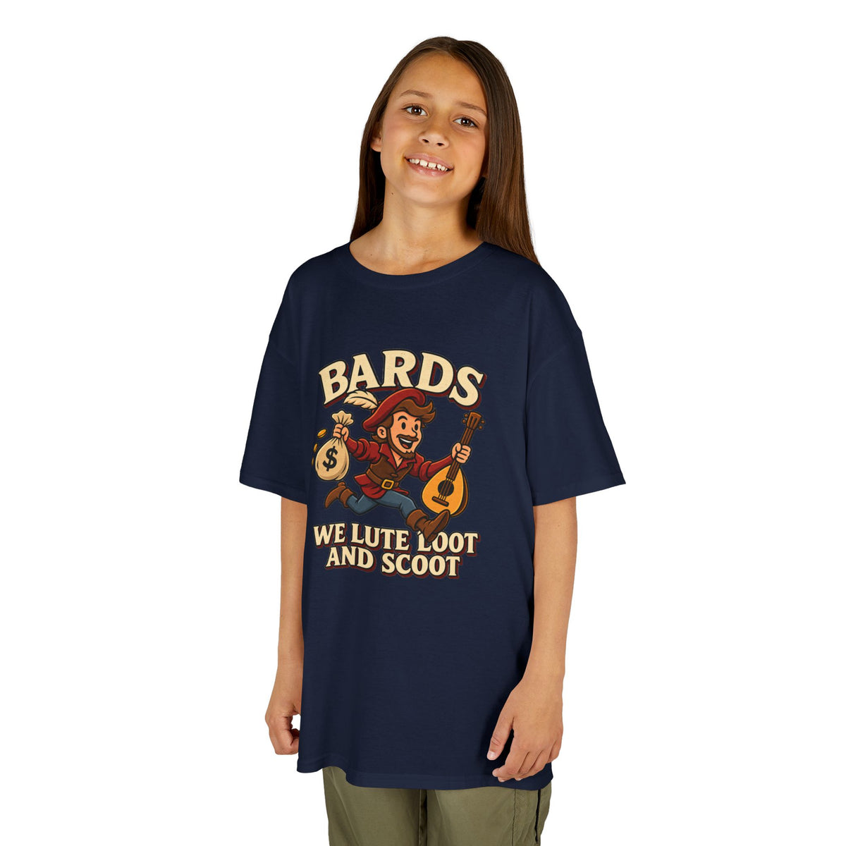 Kids Bard T-Shirt | Lute, Loot & Scoot Fantasy Music Tee