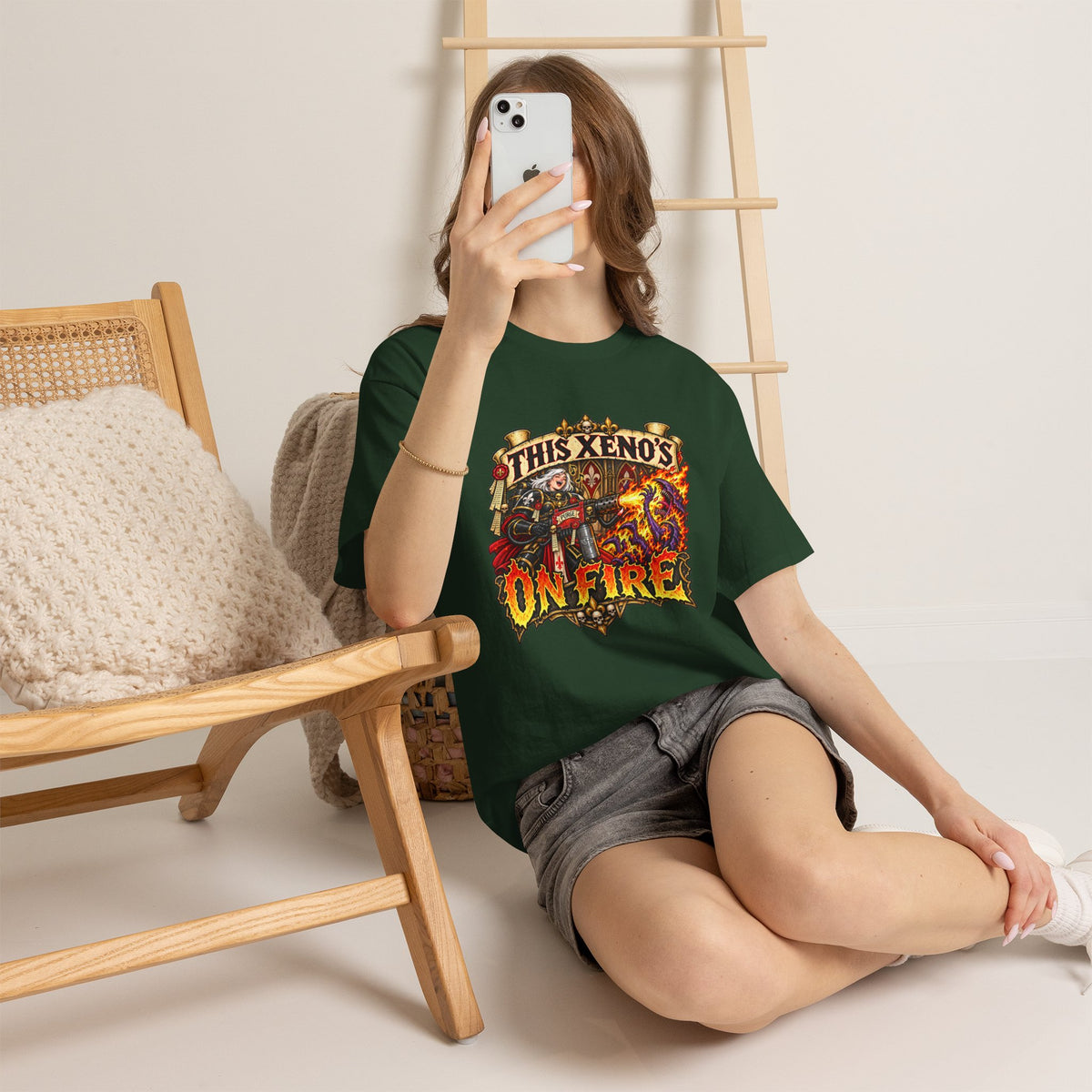 This Xeno’s on Fire Shirt – Sisters of Battle Music Parody Tee