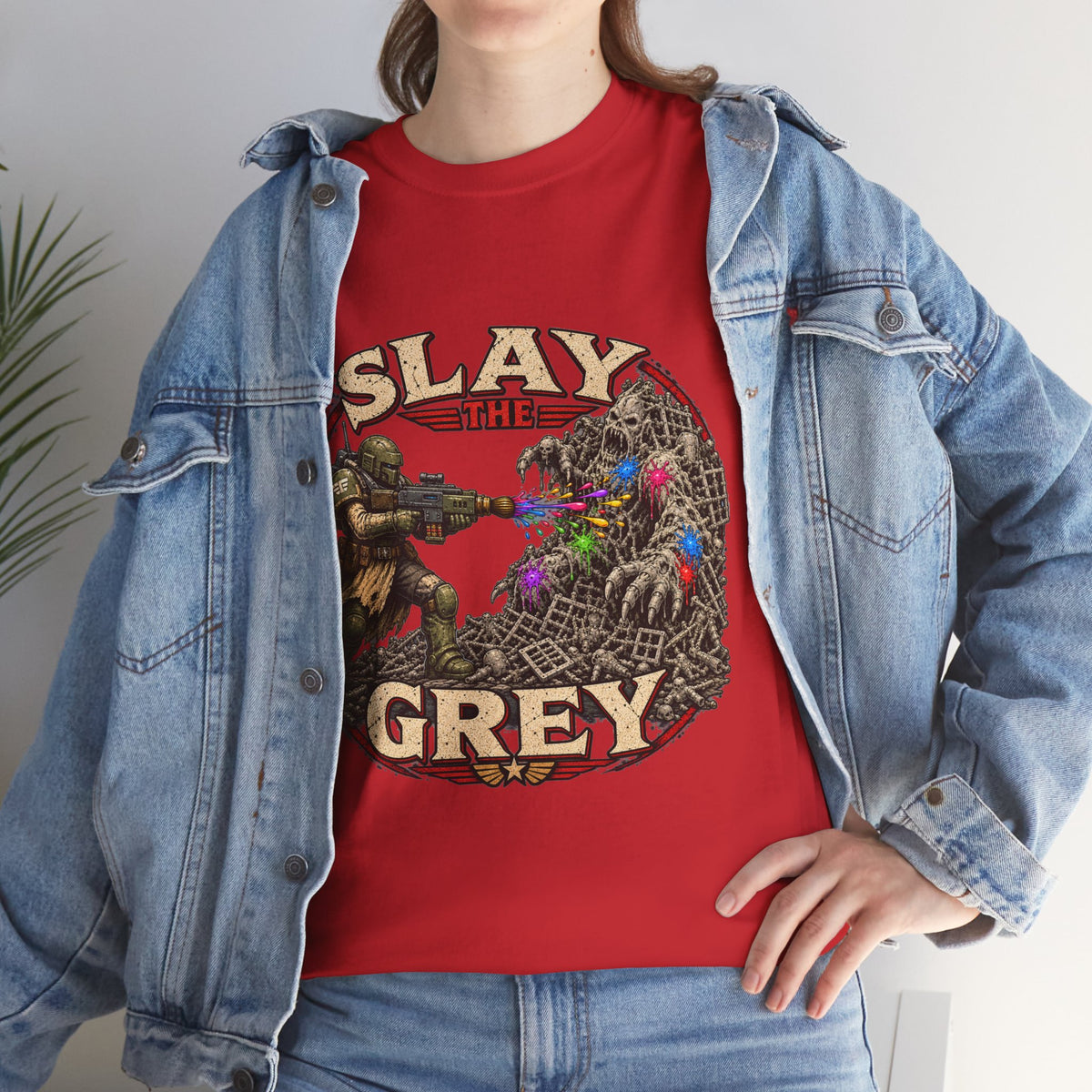 Slay the Grey Sci-Fi Miniature Painting T-Shirt | Hobbyist Tee