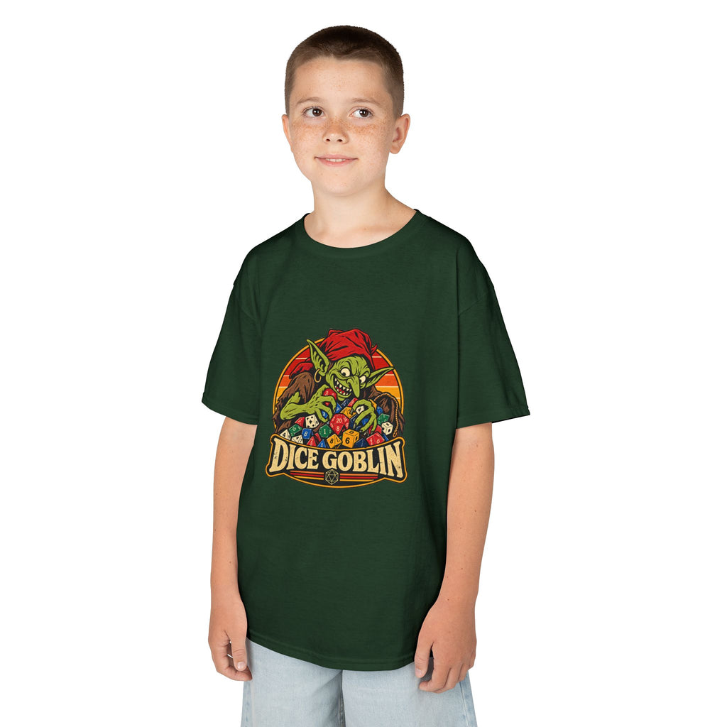Kids Dice Goblin T-Shirt | Cute Tabletop RPG Gaming Tee