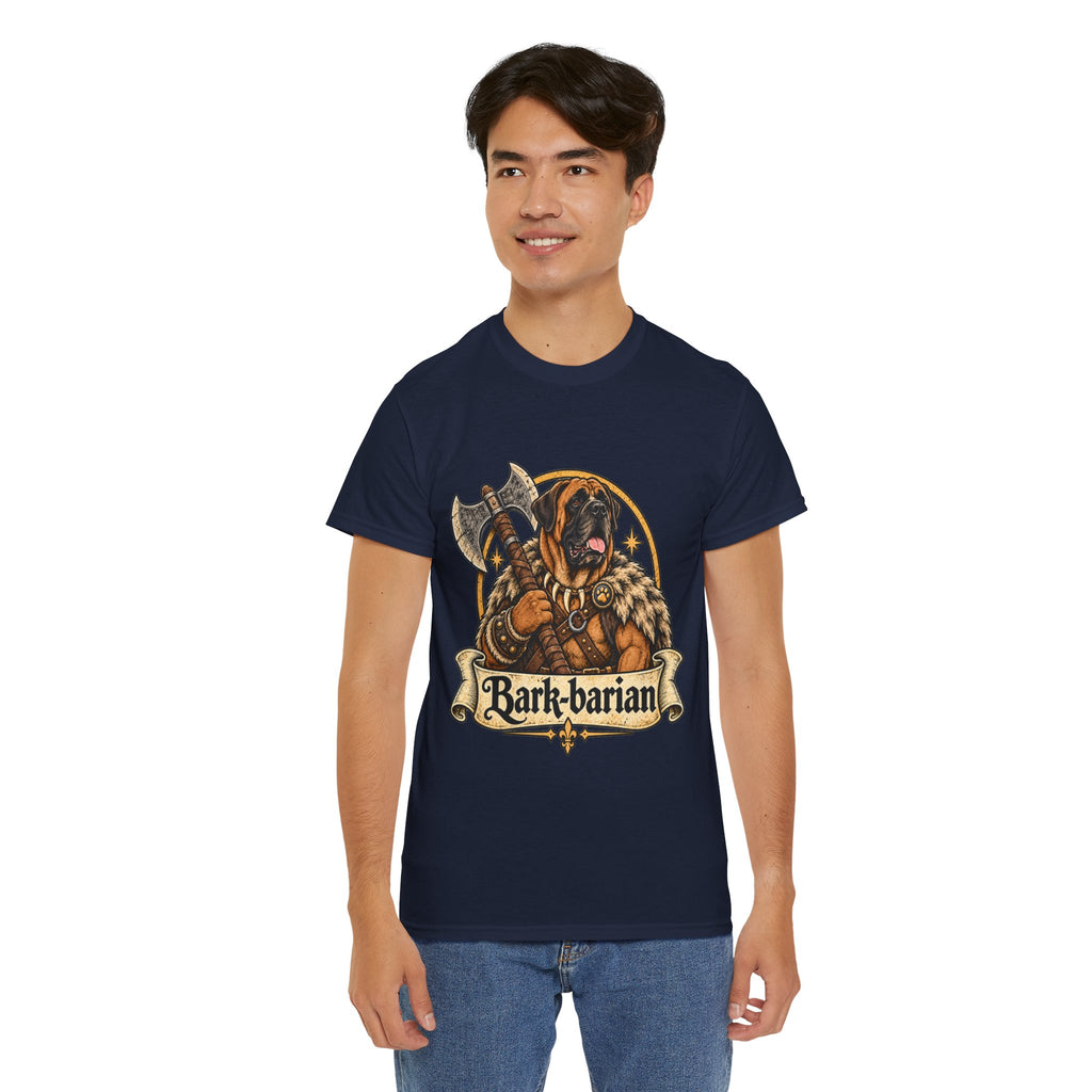 Bark Barian Dog T Shirt Funny Barbarian Fantasy Tee