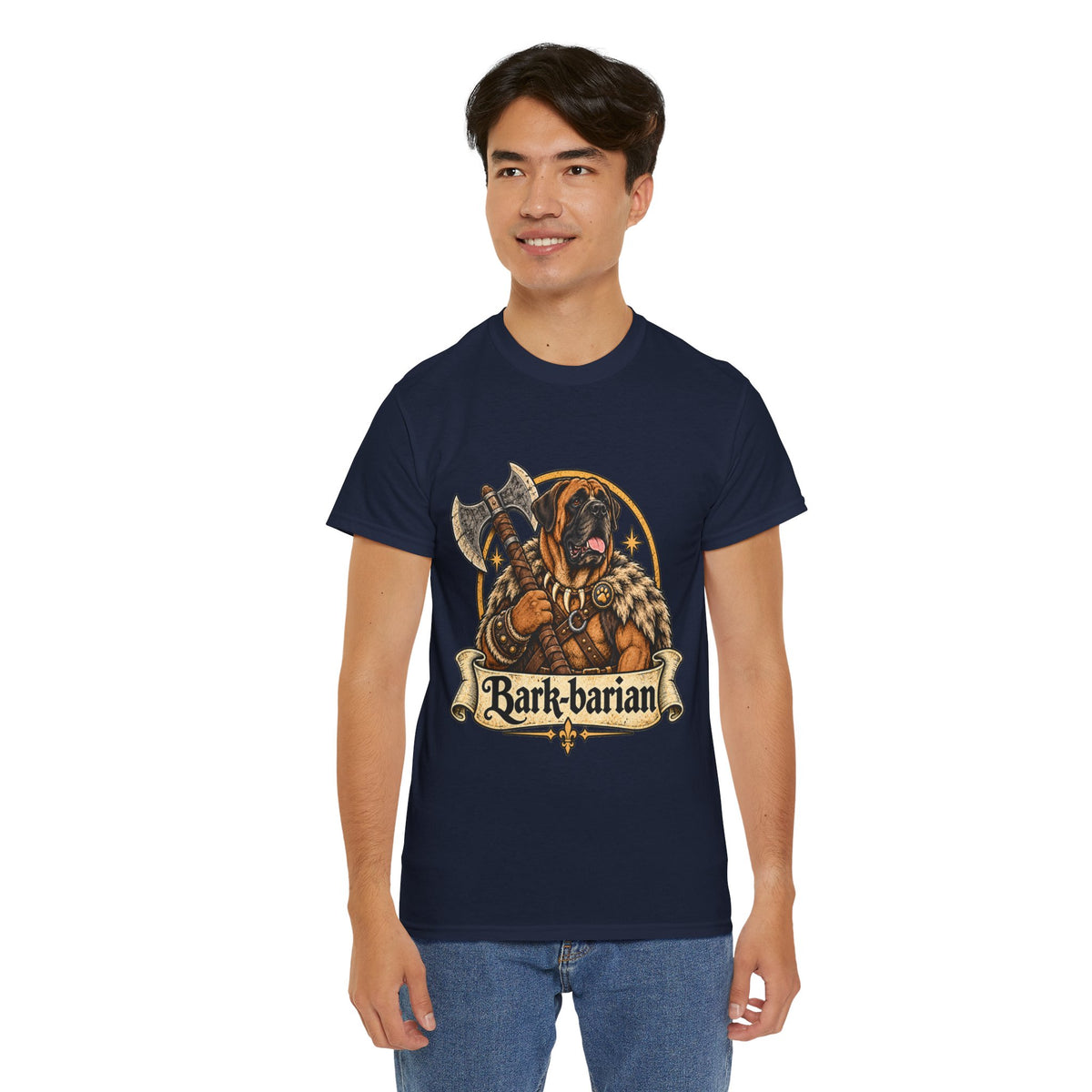 Bark Barian Dog T Shirt Funny Barbarian Fantasy Tee