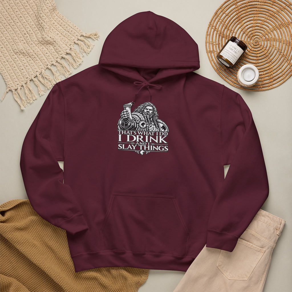 I Drink and I Know Things Hoodie | Grimdark Warhammer Inspired Space Wolves Gaming Pullover