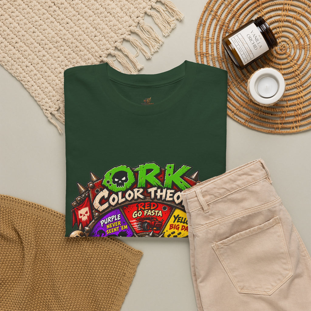Green-Skin Color Theory T-Shirt – Funny Tabletop Wargaming Tee | Ork Fantasy Sci-Fi Gamer Shirt