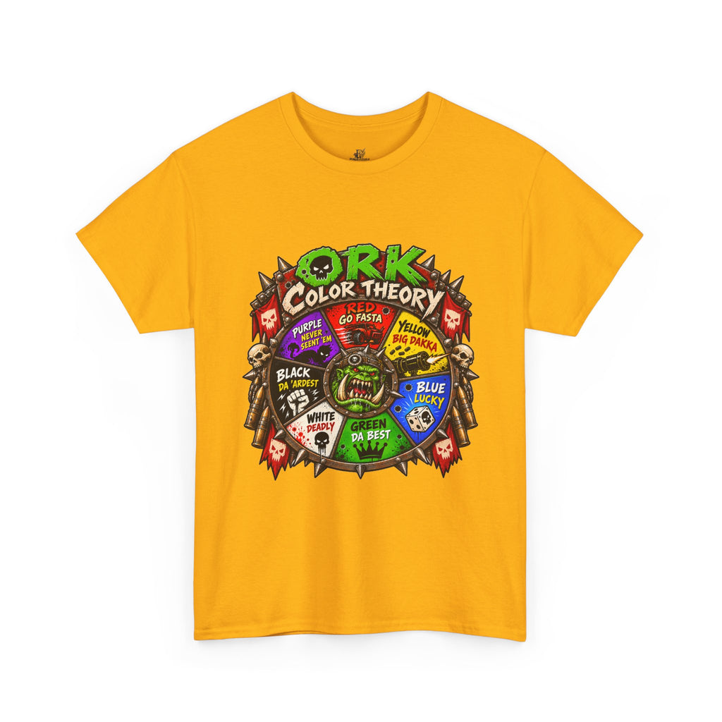 Green-Skin Color Theory T-Shirt – Funny Tabletop Wargaming Tee | Ork Fantasy Sci-Fi Gamer Shirt