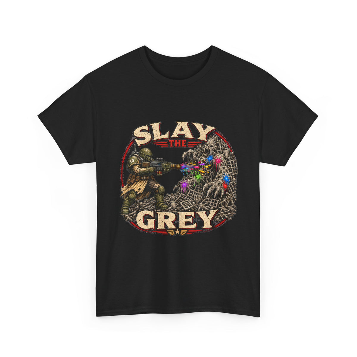 Slay the Grey Sci-Fi Miniature Painting T-Shirt | Hobbyist Tee