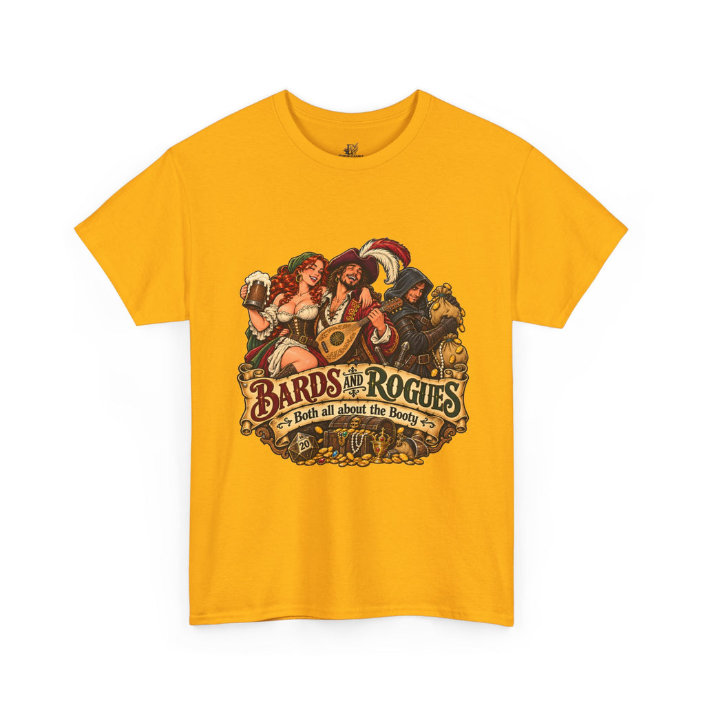 Bards & Rogues Fantasy RPG T-Shirt — "Bards & Rogues: It's All About the Booty"