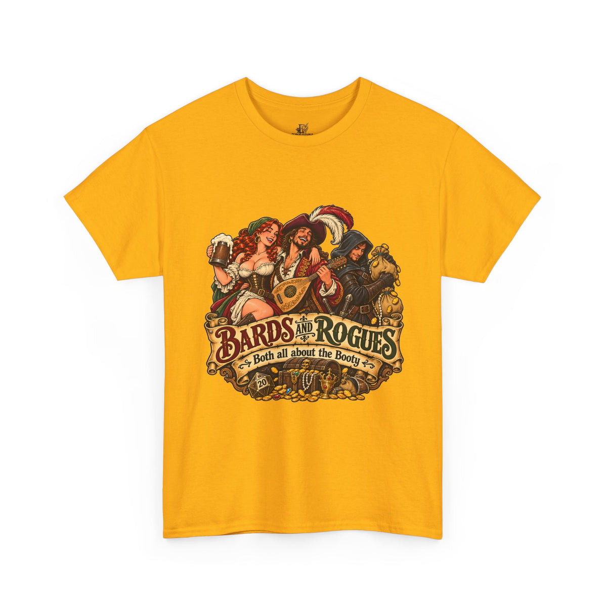 Bards & Rogues Fantasy RPG T-Shirt — "Bards & Rogues: It's All About the Booty"