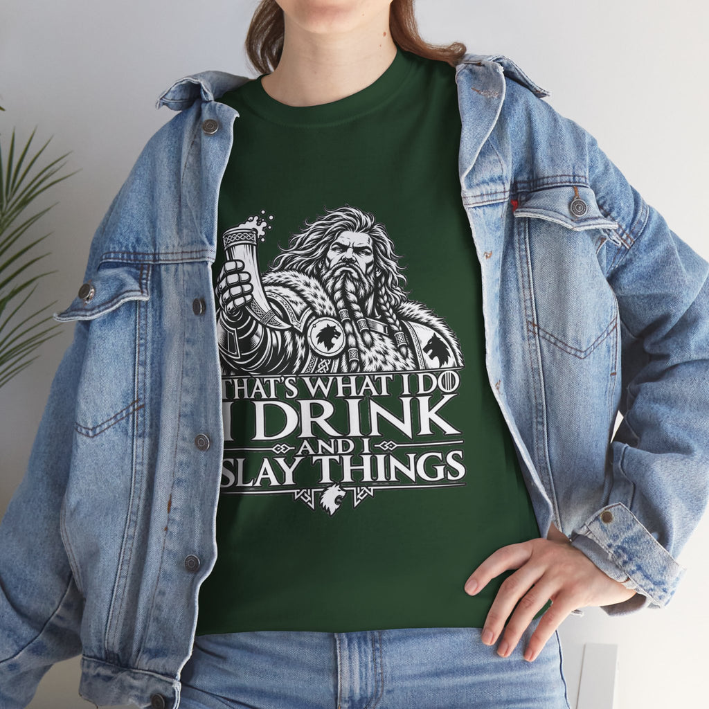 I Drink, I Slay Things Shirt – Space Wolf Humor & Tabletop Gaming Tee