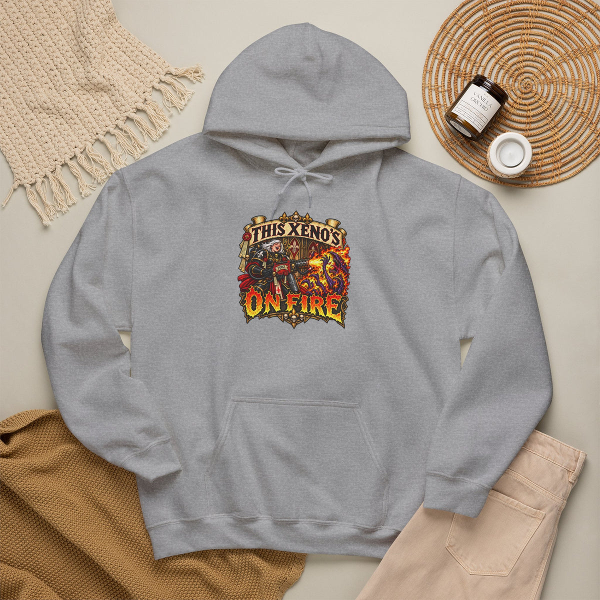 This Xeno’s On Fire Hoodie | Battle Sisters Grimdark Sci-Fi Warhammer Inspired Pullover