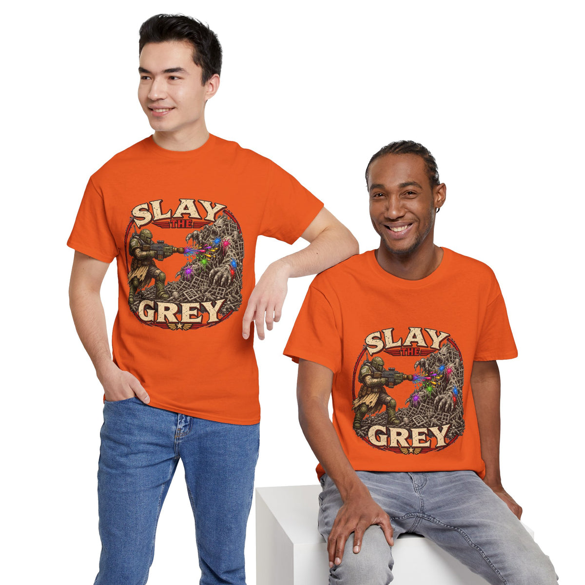 Slay the Grey Sci-Fi Miniature Painting T-Shirt | Hobbyist Tee