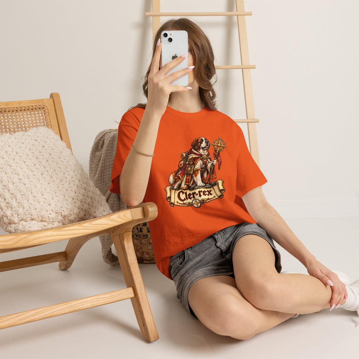 Cler Rex Dog T Shirt Funny Cleric Fantasy Tee