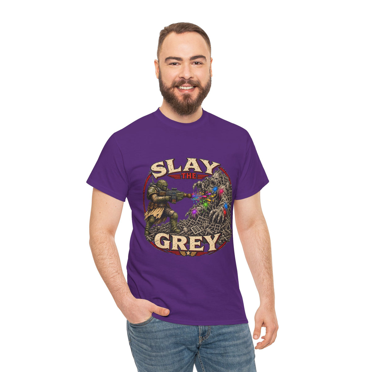 Slay the Grey Sci-Fi Miniature Painting T-Shirt | Hobbyist Tee