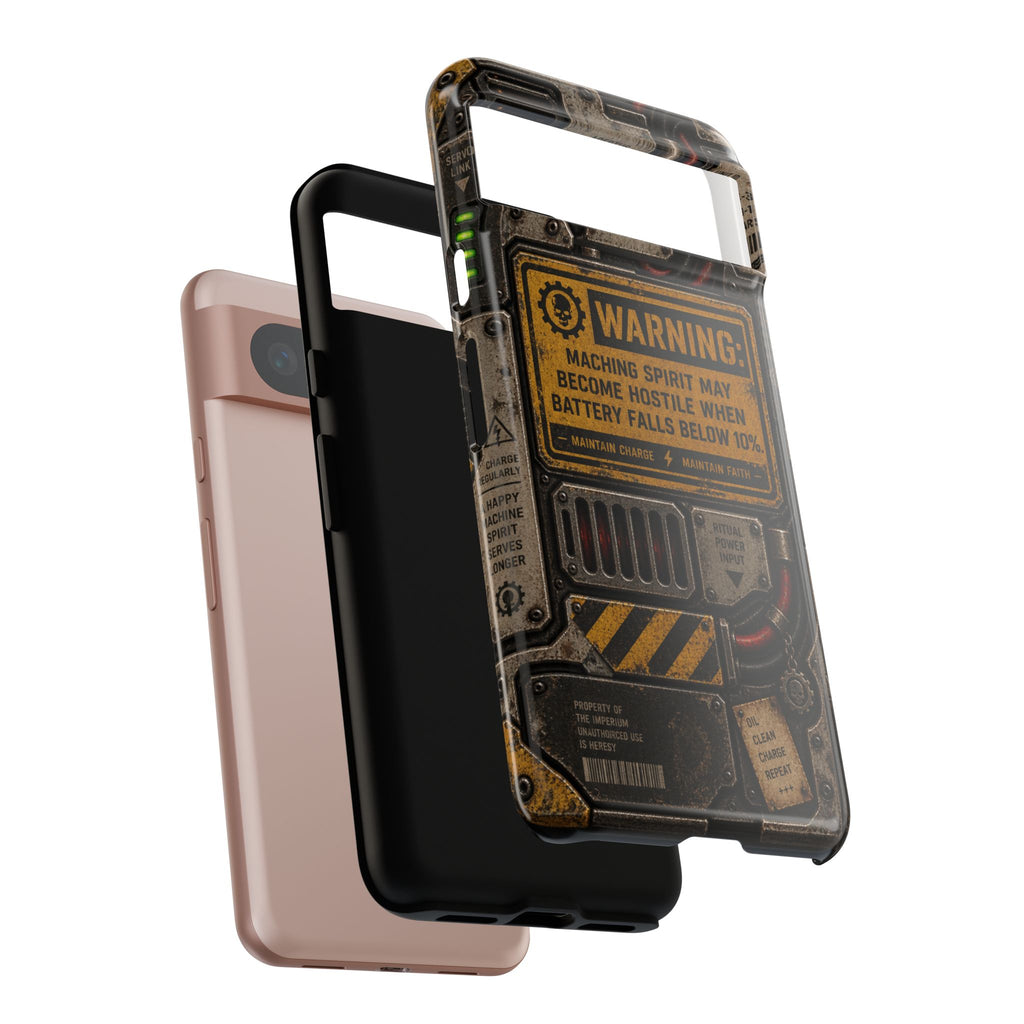 Machine Spirit Warning Phone Case | Grimdark Sci-Fi Design