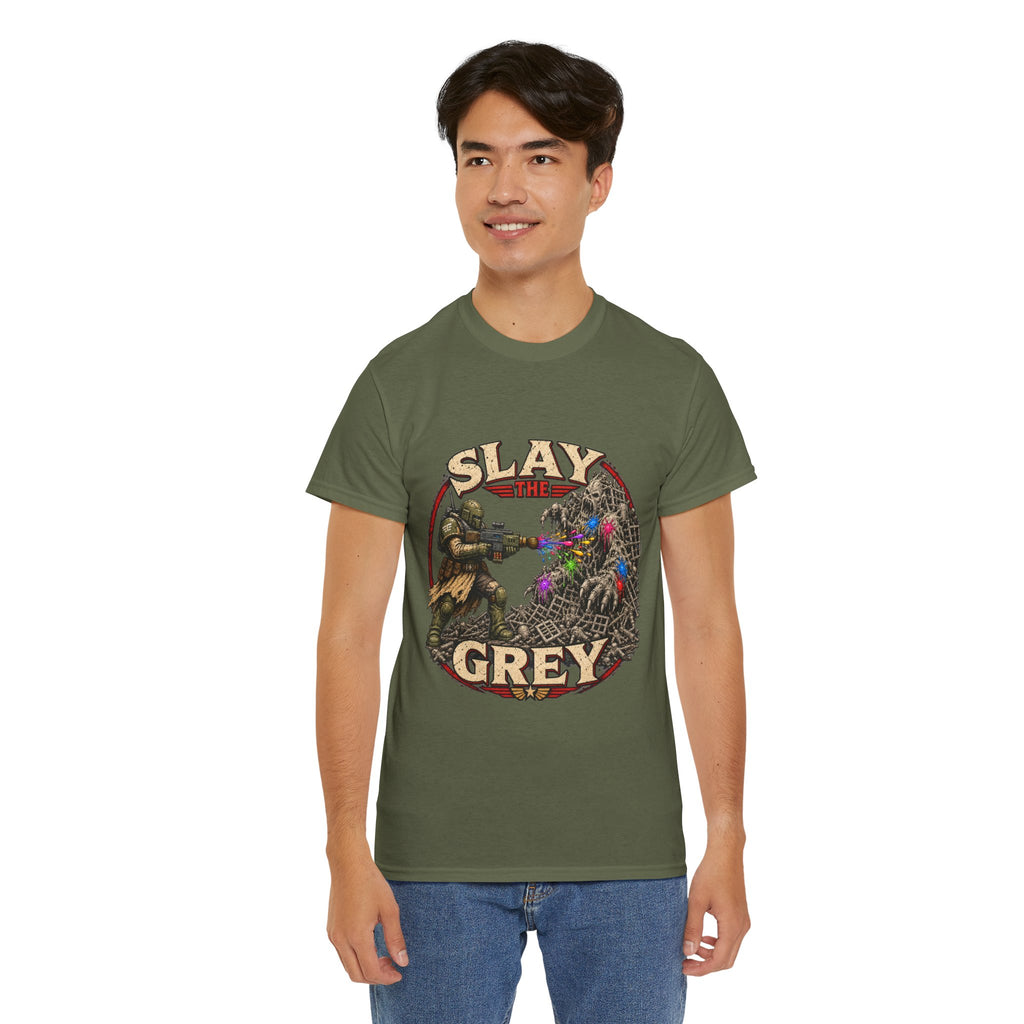 Slay the Grey Sci-Fi Miniature Painting T-Shirt | Hobbyist Tee