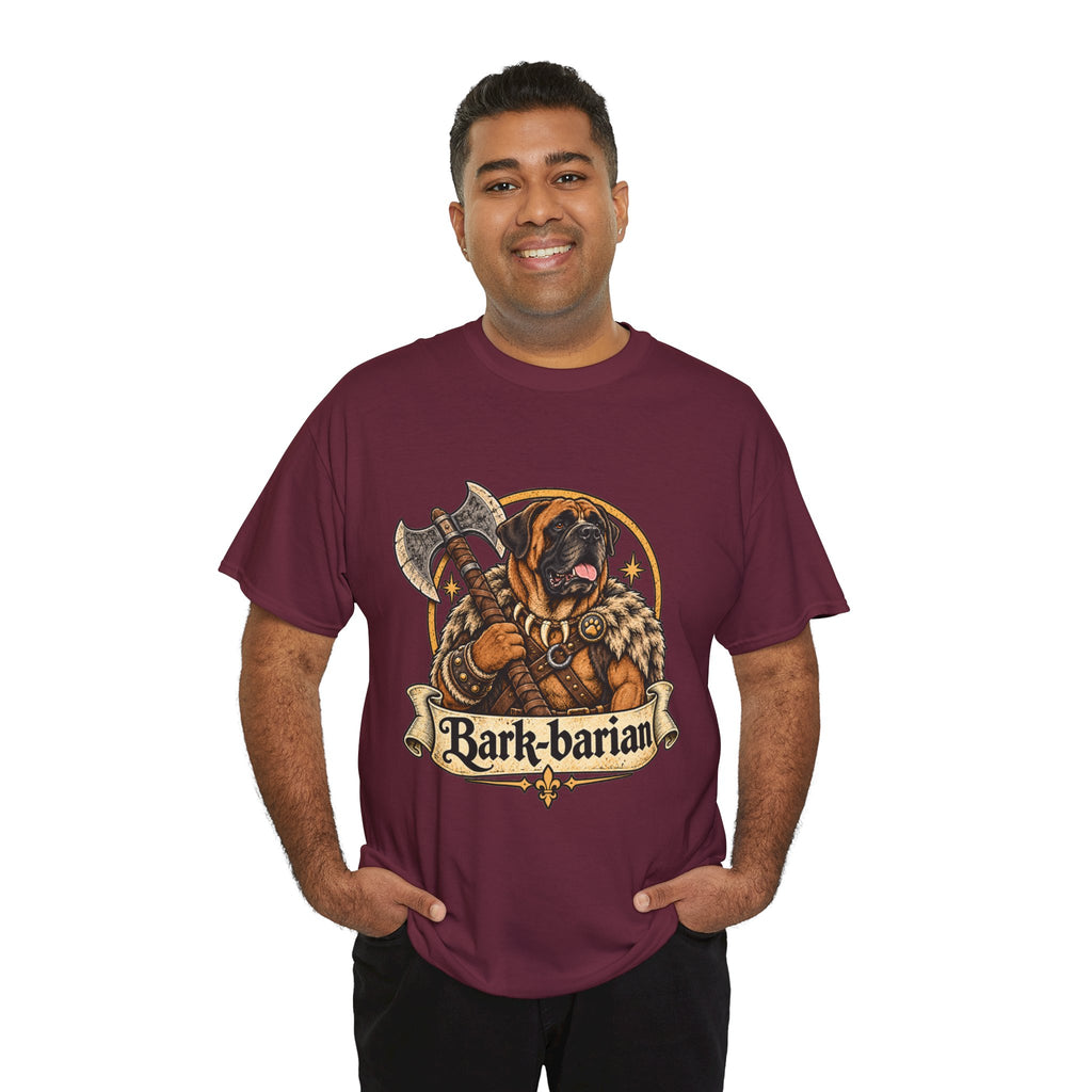 Bark Barian Dog T Shirt Funny Barbarian Fantasy Tee