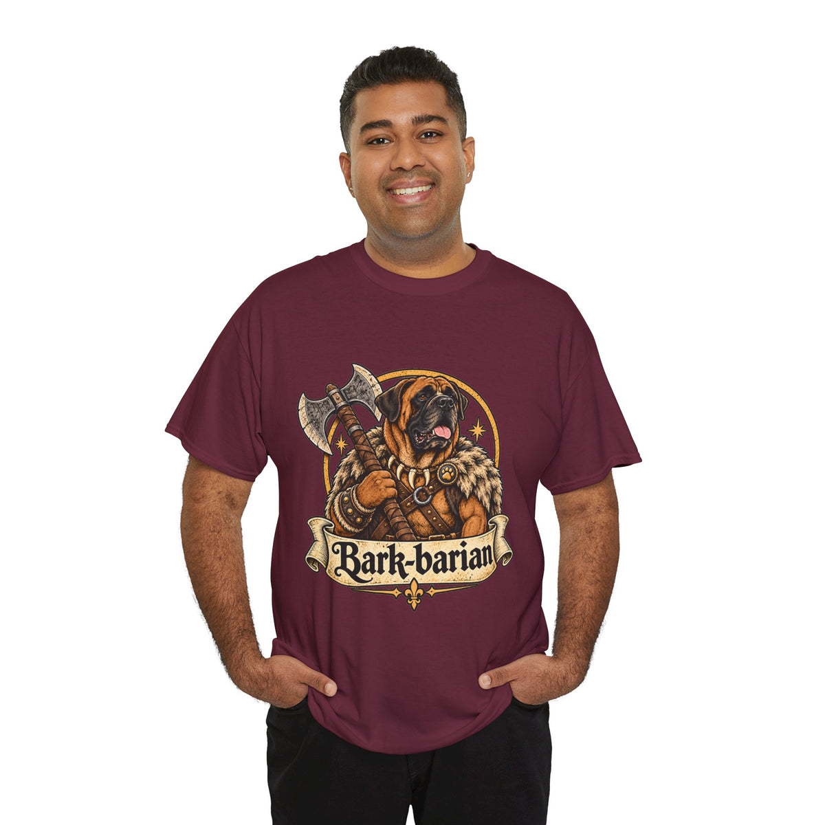 Bark Barian Dog T Shirt Funny Barbarian Fantasy Tee