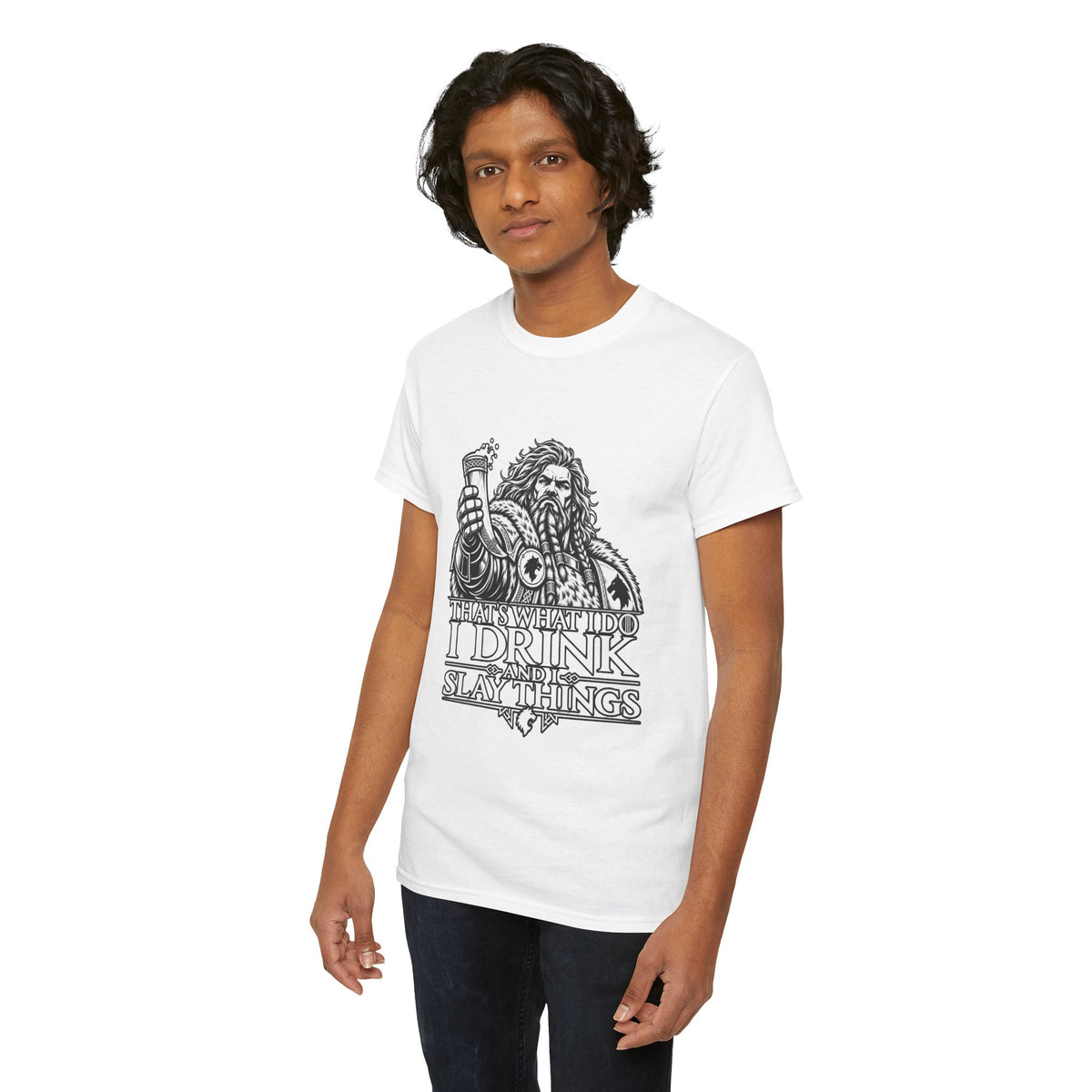 I Drink, I Slay Things Shirt – Space Wolf Humor & Tabletop Gaming Tee