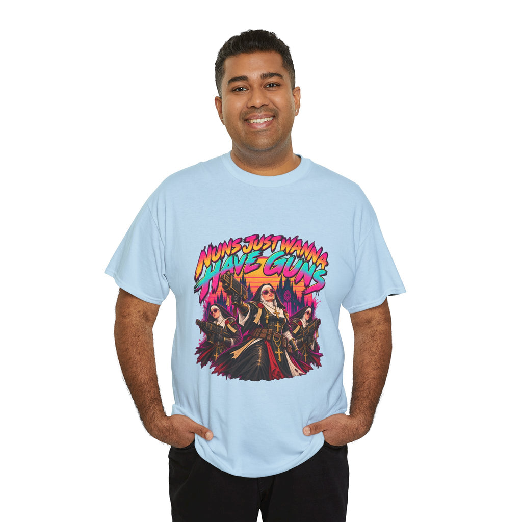 Nuns Just Wanna Have Guns T-Shirt | Funny Grimdark Sci-Fi Tee