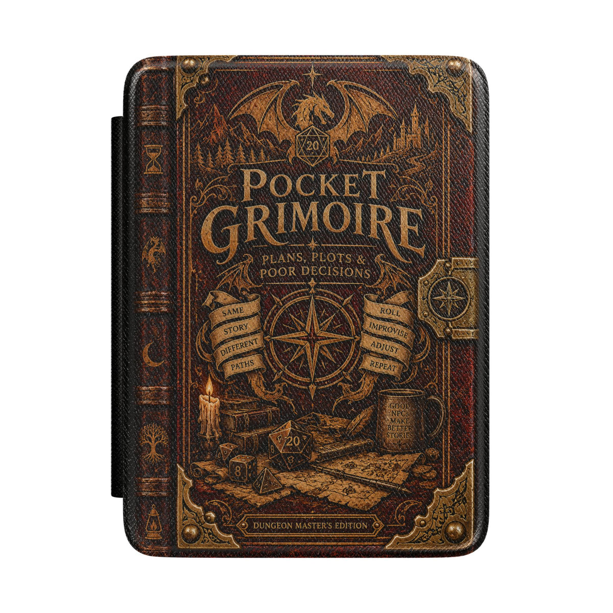 Pocket Grimoire Kindle Case | Arcane Spellbook Design