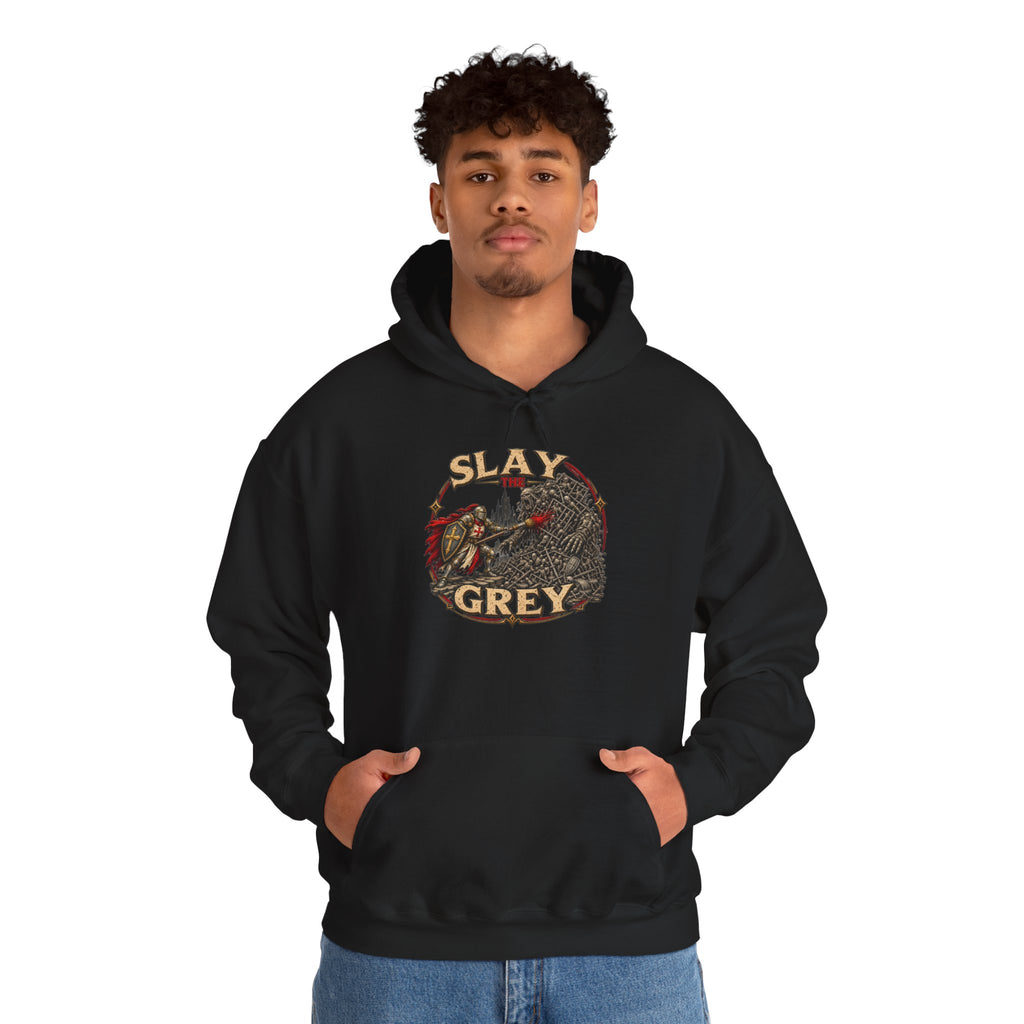 Slay the Grey Hoodie | Fantasy Miniature Painting Graphic Pullover