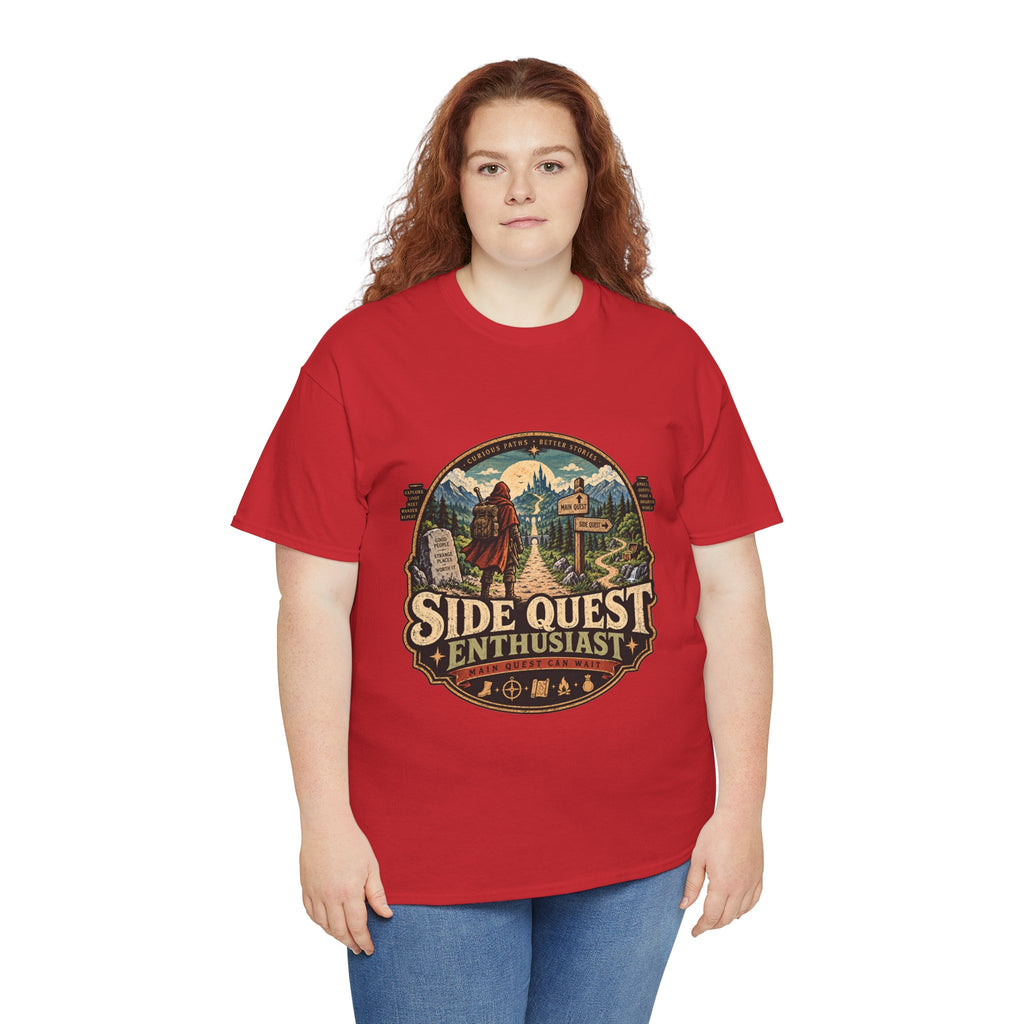 Side Quest Enthusiast T Shirt Funny Fantasy RPG Gaming Tee