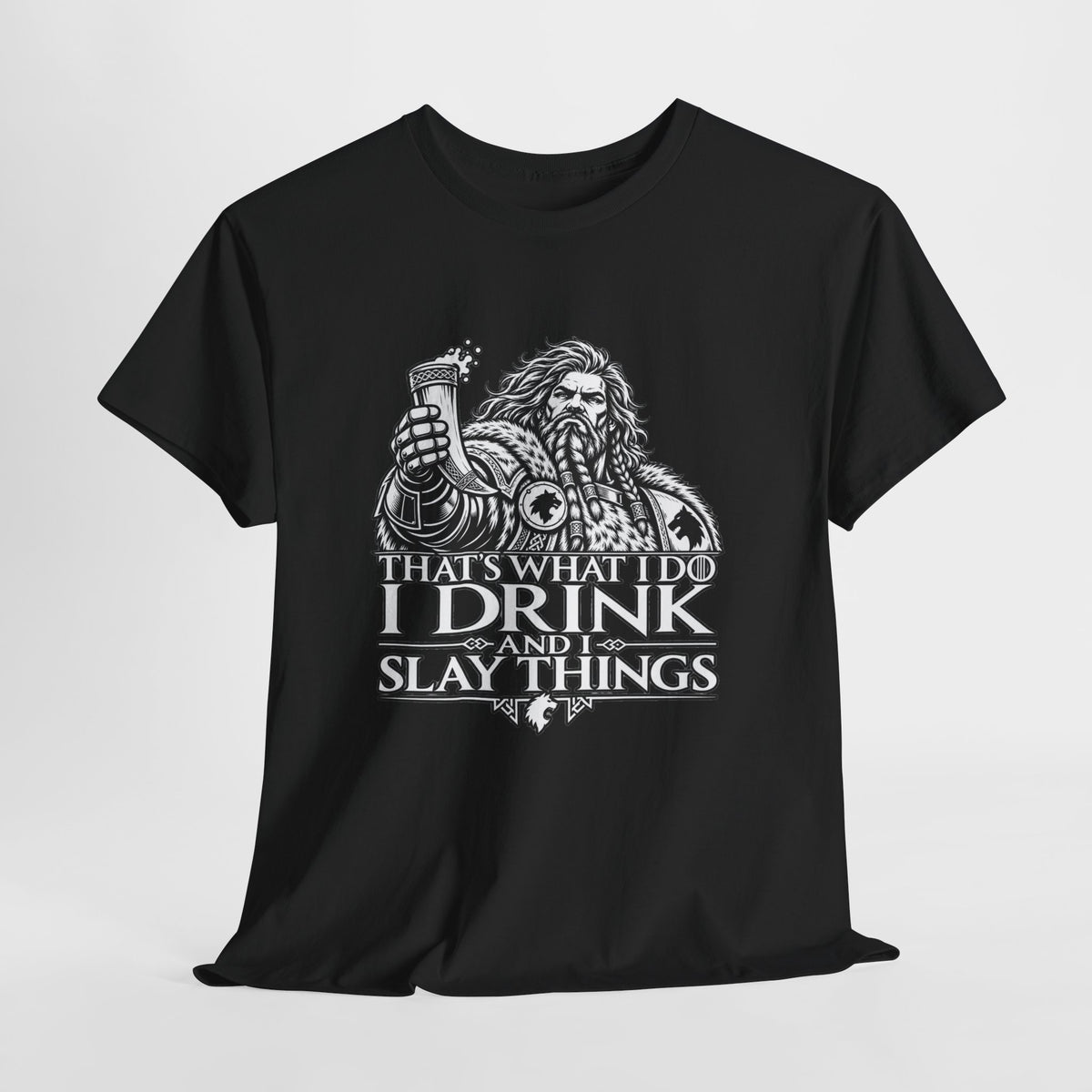 I Drink, I Slay Things Shirt – Space Wolf Humor & Tabletop Gaming Tee