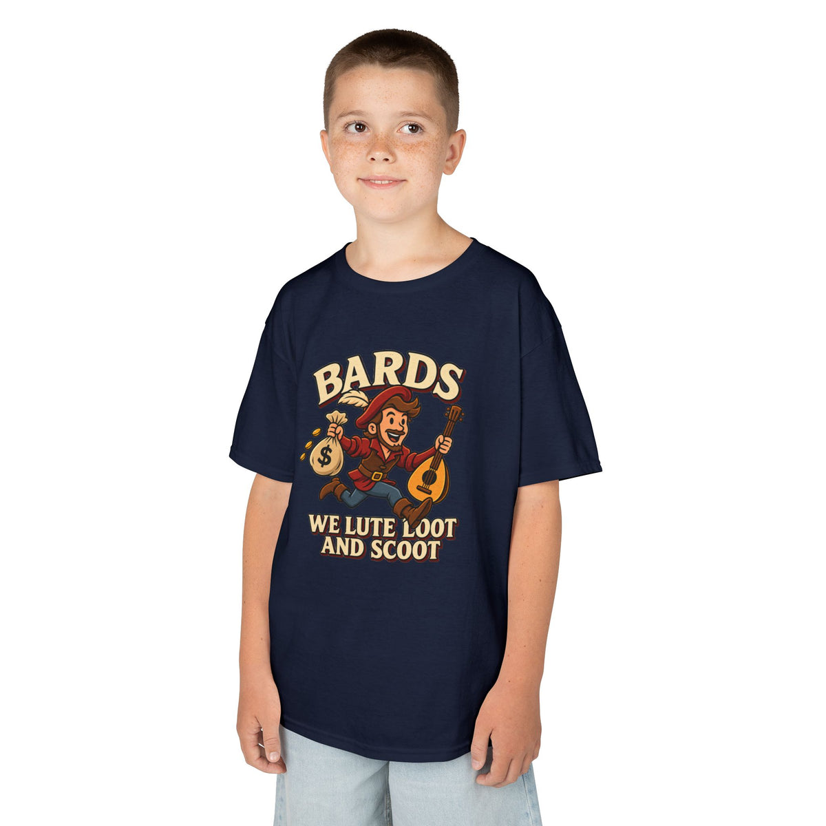 Kids Bard T-Shirt | Lute, Loot & Scoot Fantasy Music Tee