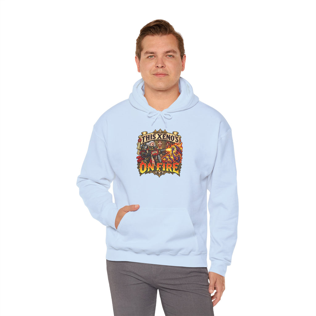 This Xeno’s On Fire Hoodie | Battle Sisters Grimdark Sci-Fi Warhammer Inspired Pullover