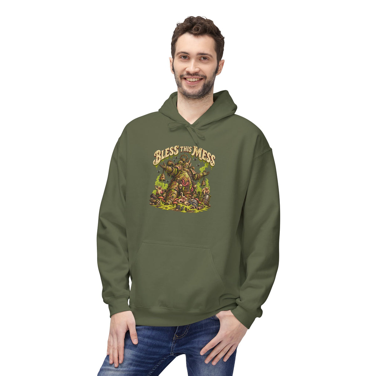 Bless This Mess Hoodie | Warhammer Chaos Plague Marine Inspired Sweatshirt