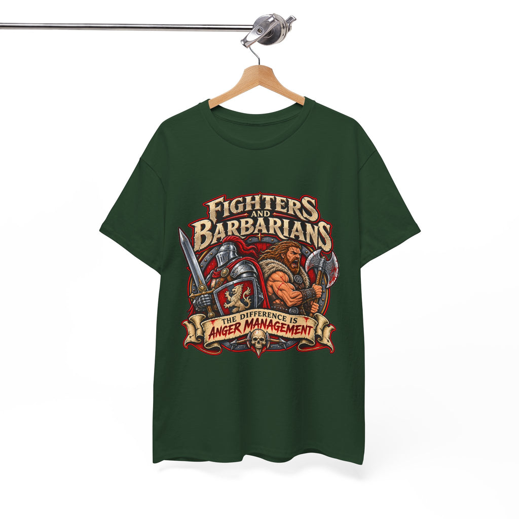 Fighters & Barbarians RPG Tee | The Difference Is Anger Management
