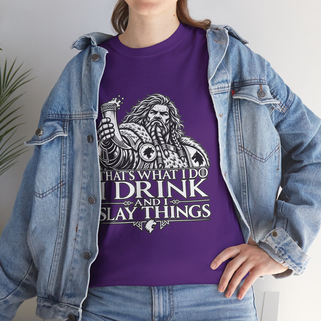 I Drink, I Slay Things Shirt – Space Wolf Humor & Tabletop Gaming Tee