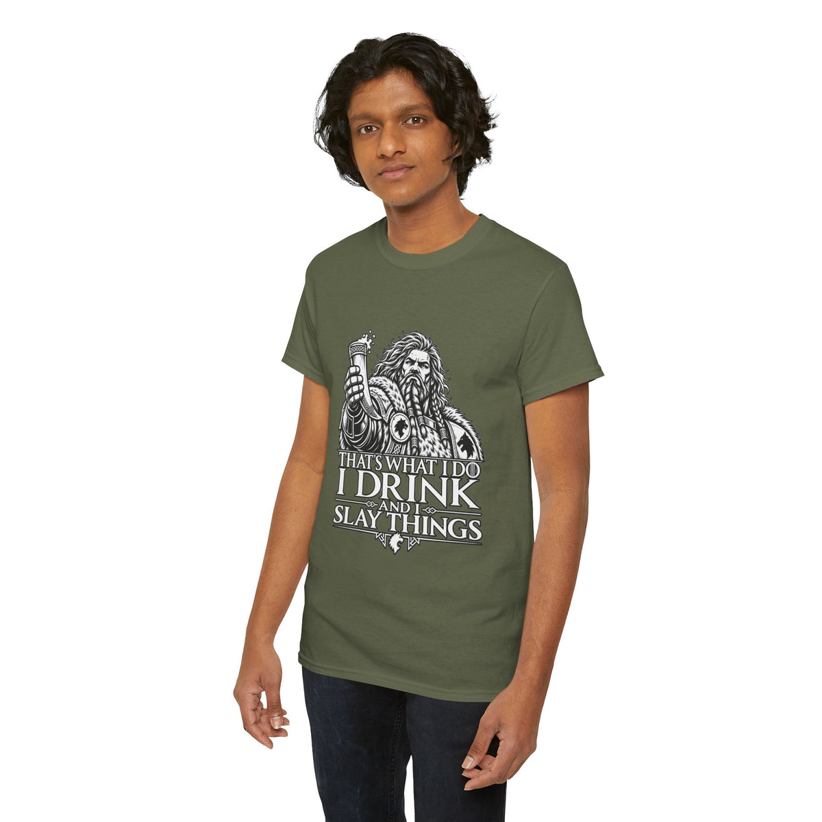I Drink, I Slay Things Shirt – Space Wolf Humor & Tabletop Gaming Tee