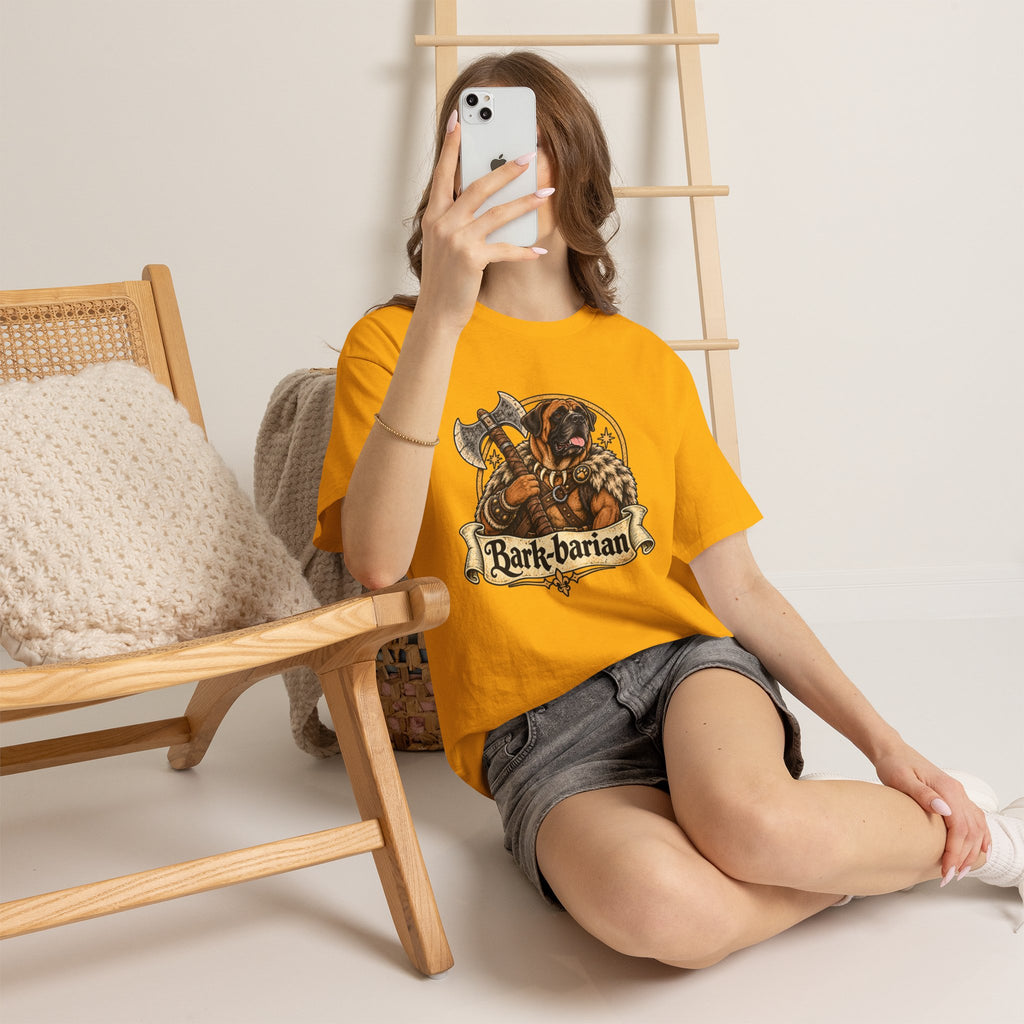 Bark Barian Dog T Shirt Funny Barbarian Fantasy Tee