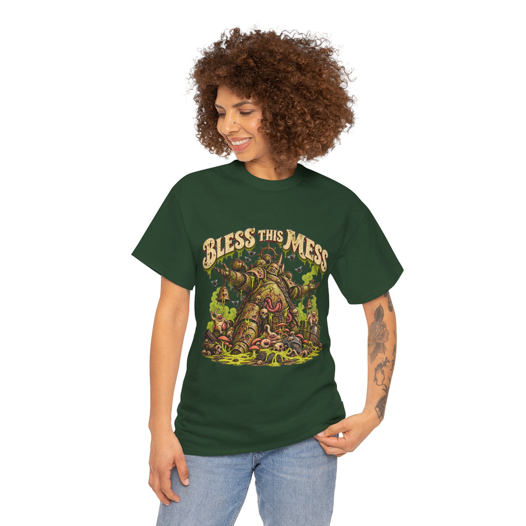 Bless This Mess Grimdark Warrior T-Shirt | Funny Fantasy Wargaming Tee