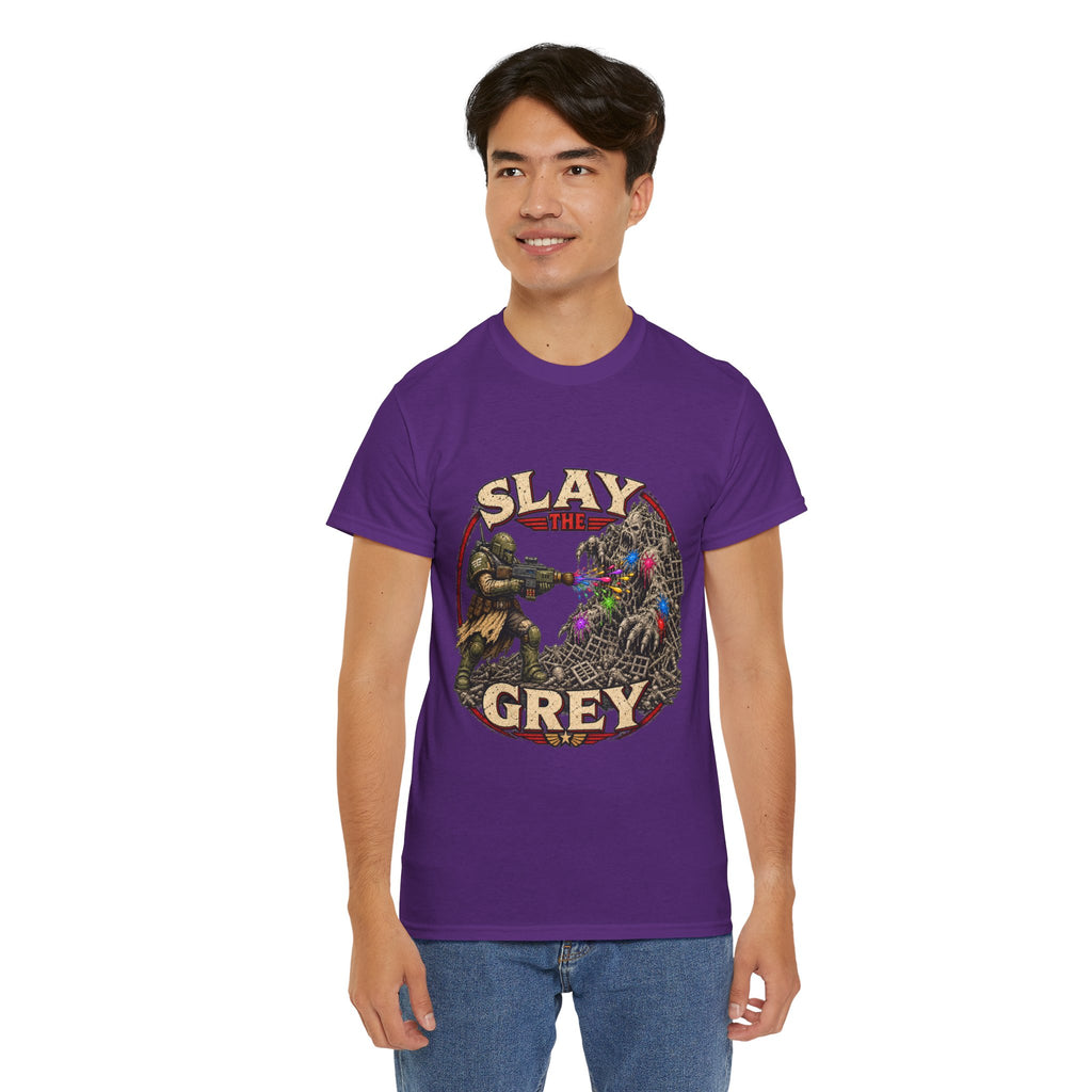 Slay the Grey Sci-Fi Miniature Painting T-Shirt | Hobbyist Tee