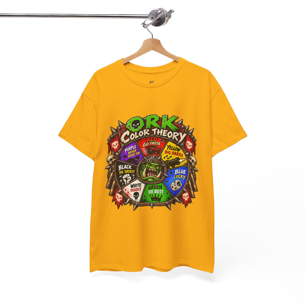 Green-Skin Color Theory T-Shirt – Funny Tabletop Wargaming Tee | Ork Fantasy Sci-Fi Gamer Shirt