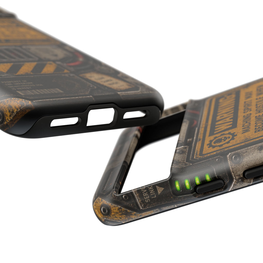 Machine Spirit Warning Phone Case | Grimdark Sci-Fi Design