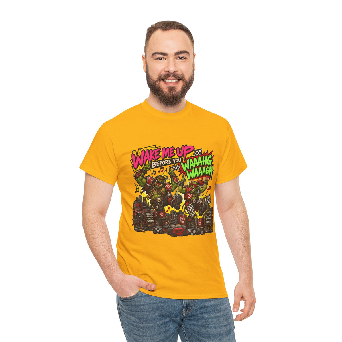 Wake Me Up Before You Waaagh! Shirt – Ork Humor & Tabletop Gaming Tee