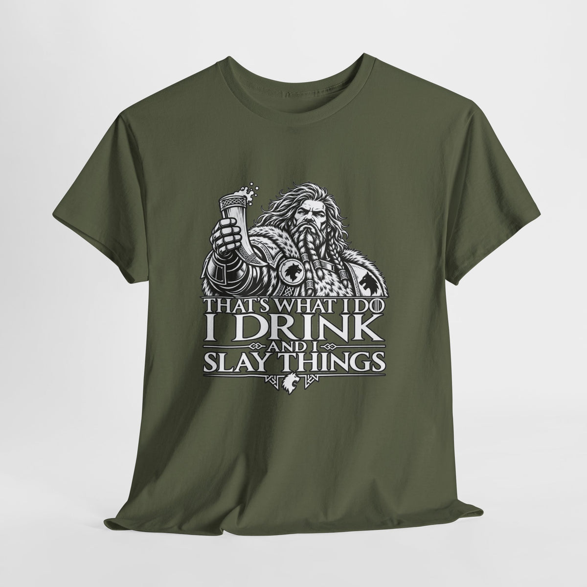 I Drink, I Slay Things Shirt – Space Wolf Humor & Tabletop Gaming Tee