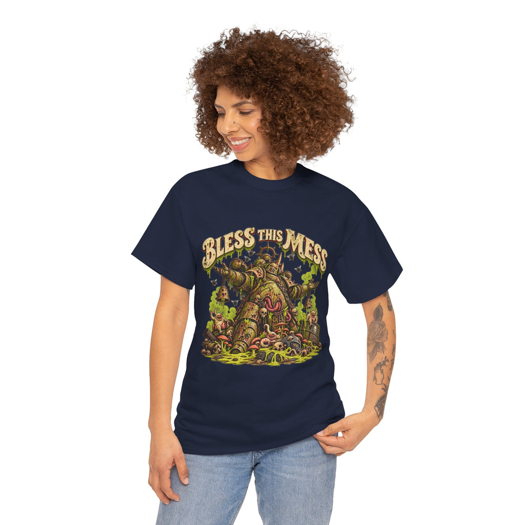 Bless This Mess Grimdark Warrior T-Shirt | Funny Fantasy Wargaming Tee