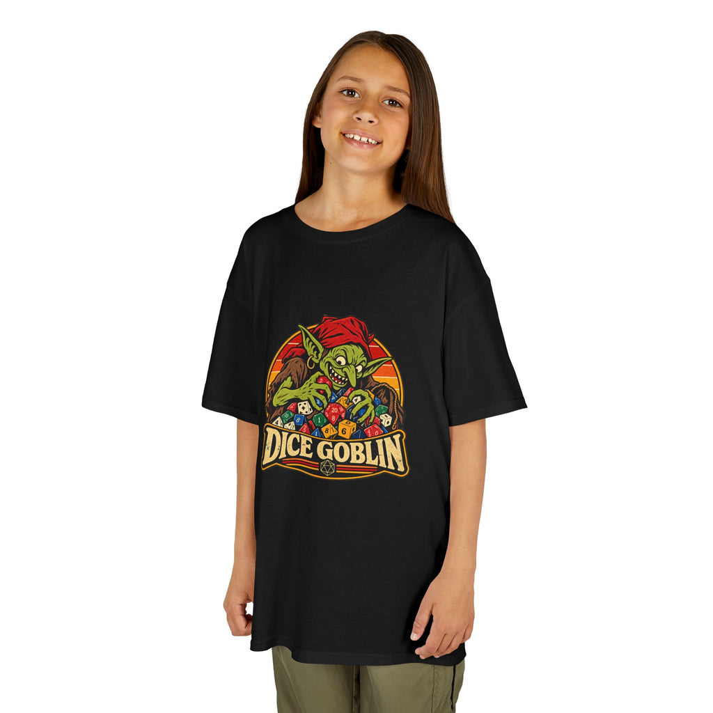 Kids Dice Goblin T-Shirt | Cute Tabletop RPG Gaming Tee