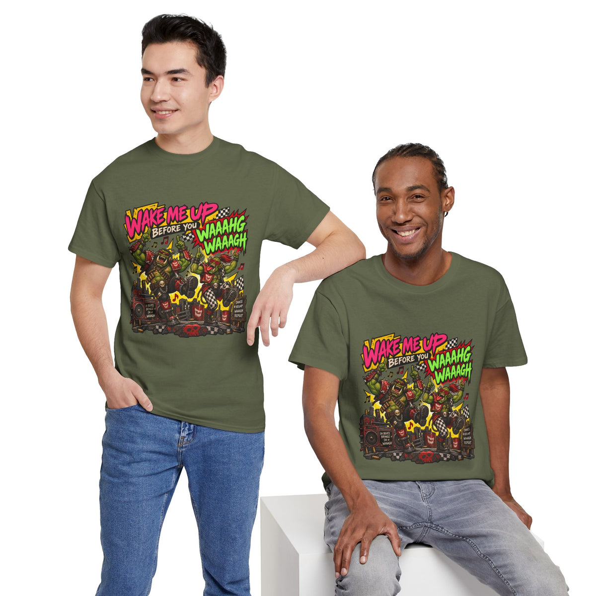 Wake Me Up Before You Waaagh! Shirt – Ork Humor & Tabletop Gaming Tee