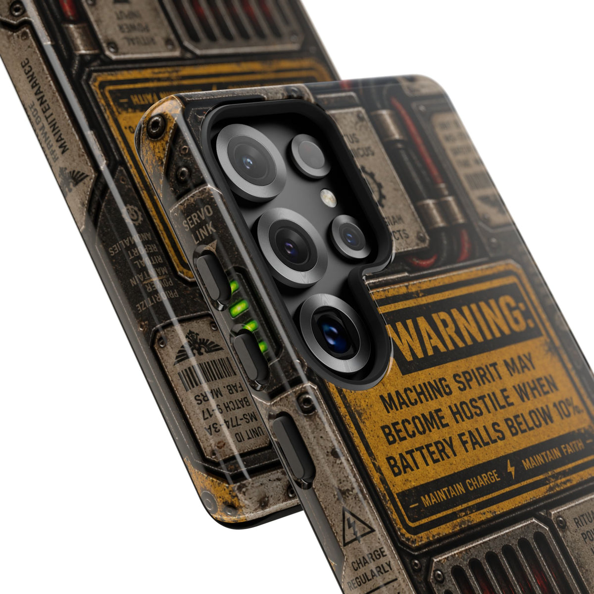 Machine Spirit Warning Phone Case | Grimdark Sci-Fi Design